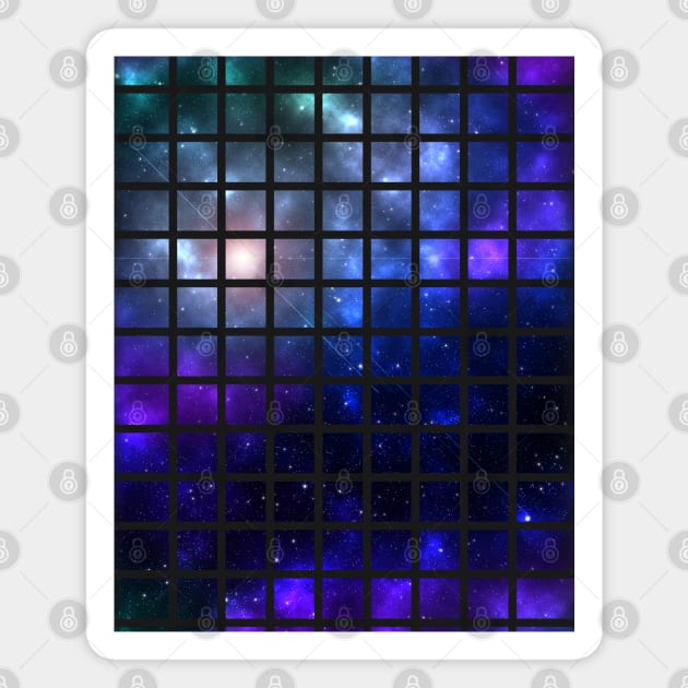 Galaxy Grid Magnet by zoddie